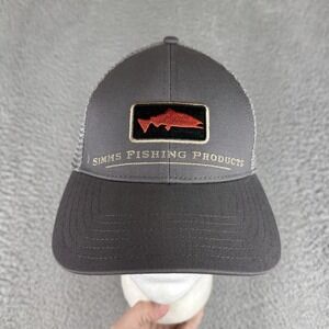SIMMS Salmon Icon Trucker Hat Slate  Kenai River Snap Back Fly Fishing